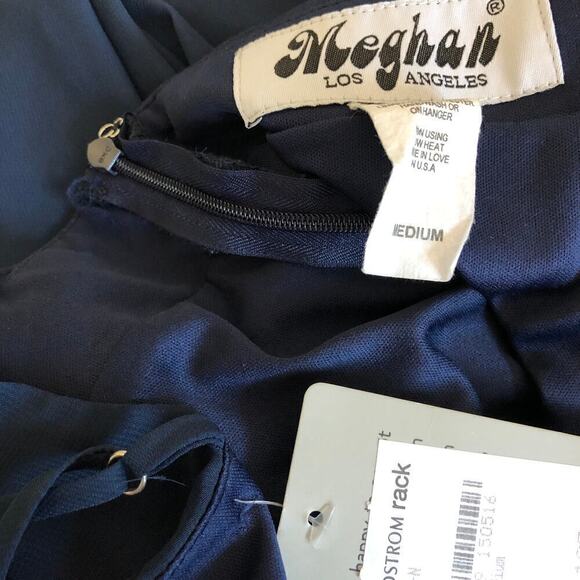 Meghan Enchanted Dress Garden Maxi Open Back Navy Blue Maxi NWT M - Picture 10 of 13